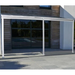Pergola Adossée 435x300cm En Aluminium Blanc Et Polycarbonate 4mm CIELO - DCB Garden -Outdoor Soldes pergola adossee 435x300cm en aluminium blanc et polycarbonate 4mm cielo dcb garden 5