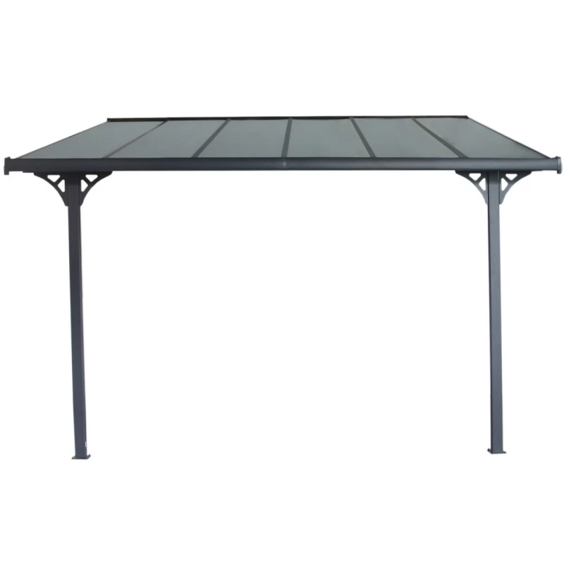 Pergola Adossée Ajustable - Toit De Terrasse En Alu 3,75x2,55m X-METAL 2 Pergola Adossée Ajustable - Toit De Terrasse En Alu 3,75x2,55m X-METAL – Image 2