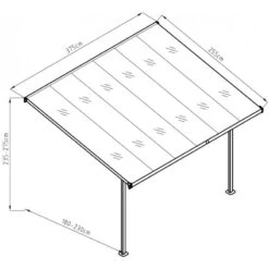 Pergola Adossée Ajustable - Toit De Terrasse En Alu 3,75x2,55m X-METAL 8 Pergola Adossée Ajustable - Toit De Terrasse En Alu 3,75x2,55m X-METAL -Outdoor Soldes pergola adossee ajustable toit de terrasse en alu 255x375m x metal 2