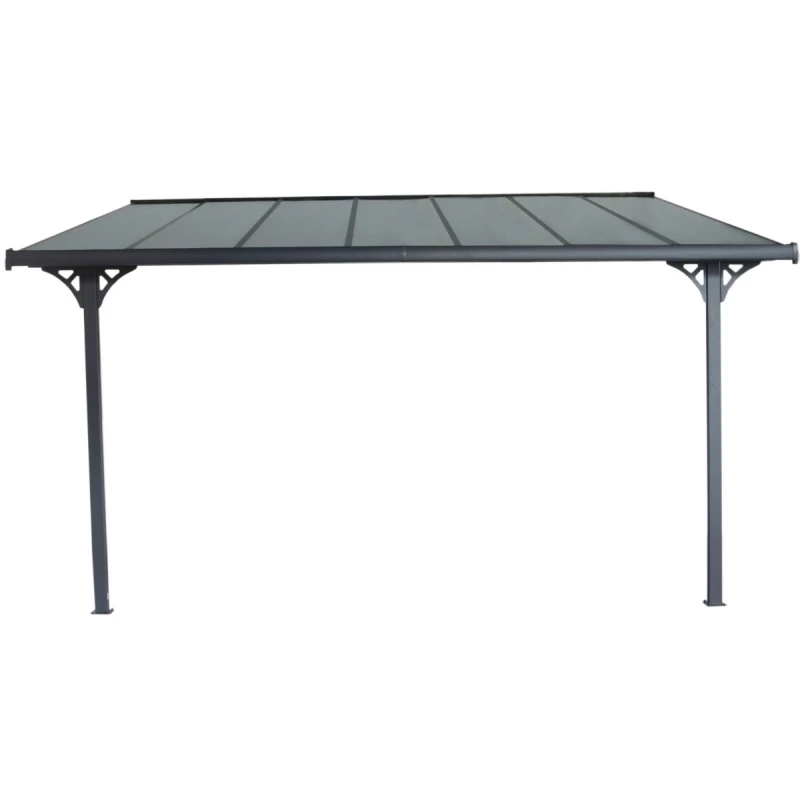 Pergola Adossée Ajustable - Toit De Terrasse En Alu 3,05x4,36m X-METAL 2 Pergola Adossée Ajustable - Toit De Terrasse En Alu 3,05x4,36m X-METAL – Image 2