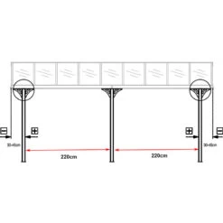 Pergola Adossée Ajustable - Toit De Terrasse En Alu 3,05x5,57m X-METAL -Outdoor Soldes pergola adossee ajustable toit de terrasse en alu 305x557m x metal 4