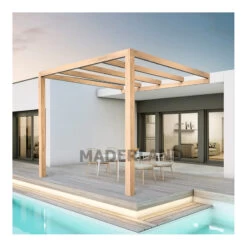 Pergola Adossée En Bois Lamellé-collé 400x300cm Burgos – Maderland