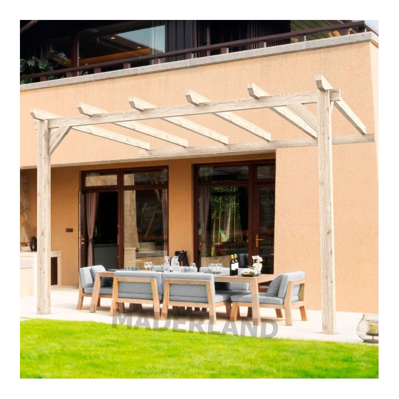 Pergola Adossée En Bois Lamellé-collé 500x400cm Cádiz – Maderland 1 Pergola Adossée En Bois Lamellé-collé 500x400cm Cádiz – Maderland