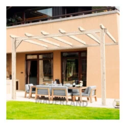 Pergola Adossée En Bois Lamellé-collé 600x400cm Cádiz – Maderland