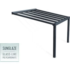 Pergola Adossée Stockholm 350x368cm Aluminium Gris Et Polycarbonate Avec Stores De Toit Rétractables – Palram - Canopia -Outdoor Soldes pergola adossee stockholm 350x368cm aluminium gris et polycarbonate avec stores de toit retractables palram 5