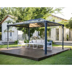 Pergola Aluminium Et Polycarbonate 430x295,5cm Martinique 4300 Palram - Canopia