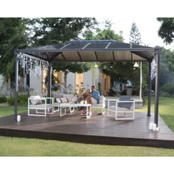 Pergola Aluminium Et Polycarbonate 430x295,5cm Martinique 4300 Palram - Canopia -Outdoor Soldes pergola aluminium et polycarbonate 430x2955cm martinique 4300 palram 5