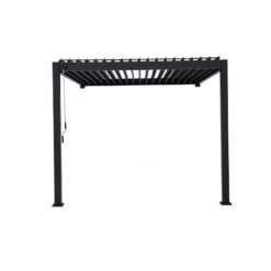 Pergola Bioclimatique Adossée En Alu Anthracite 3x3m Ombrea -Outdoor Soldes pergola bioclimatique adossee en alu anthracite 3x3m ombrea 2