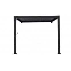 Pergola Bioclimatique Adossée En Alu Anthracite 3x3m Ombrea -Outdoor Soldes pergola bioclimatique adossee en alu anthracite 3x3m ombrea 4