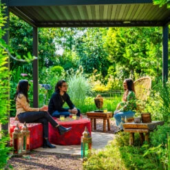 Pergola Bioclimatique Autoportante En Alu Anthracite 3.6x3.6m Ombrea -Outdoor Soldes pergola bioclimatique autoportante en alu anthracite 36x36m ombrea 2