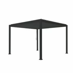 Pergola Bioclimatique Autoportante En Alu Anthracite 3.6x3.6m Ombrea -Outdoor Soldes pergola bioclimatique autoportante en alu anthracite 36x36m ombrea 4