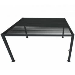 Pergola Bioclimatique Autoportante En Alu Anthracite 3x4m Ombrea -Outdoor Soldes pergola bioclimatique autoportante en alu anthracite 3x4m ombrea 5
