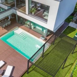 Pergola Bioclimatique Autoportante En Alu Anthracite 3x6m Ombrea -Outdoor Soldes pergola bioclimatique autoportante en alu anthracite 3x6m ombrea 5