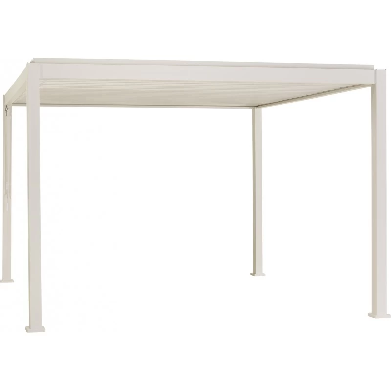 Pergola Bioclimatique Autoportante En Alu Blanc 3.6x3.6m Ombrea 5 Pergola Bioclimatique Autoportante En Alu Blanc 3.6x3.6m Ombrea – Image 5