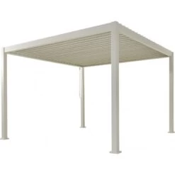 Pergola Bioclimatique Autoportante En Alu Blanc 3.6x3.6m Ombrea 11 Pergola Bioclimatique Autoportante En Alu Blanc 3.6x3.6m Ombrea -Outdoor Soldes pergola bioclimatique autoportante en alu blanc 36x36m ombrea 5
