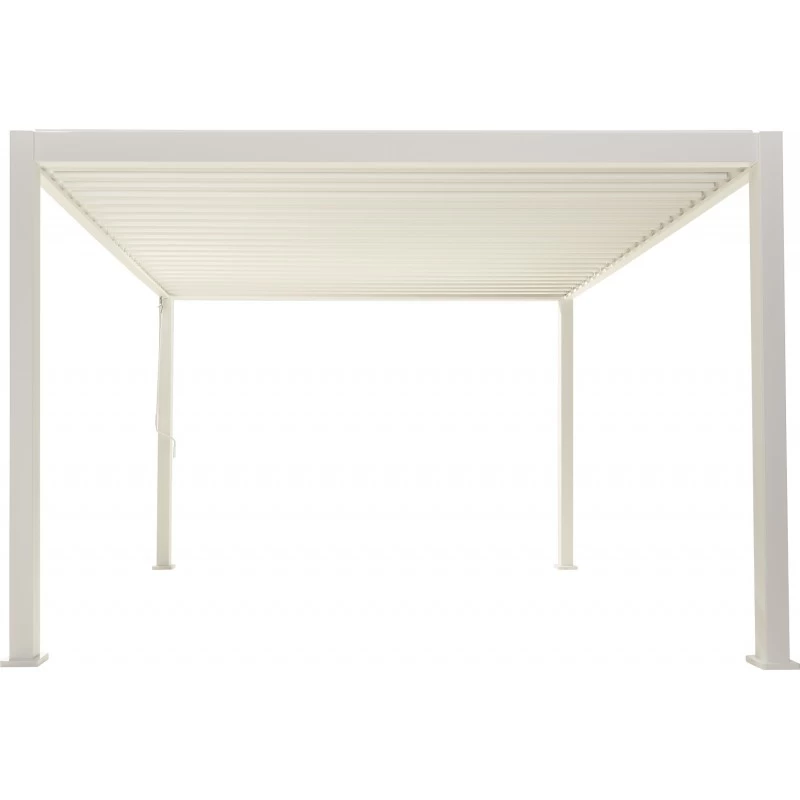 Pergola Bioclimatique Autoportante En Alu Blanc 3x3m Ombrea 3 Pergola Bioclimatique Autoportante En Alu Blanc 3x3m Ombrea – Image 3