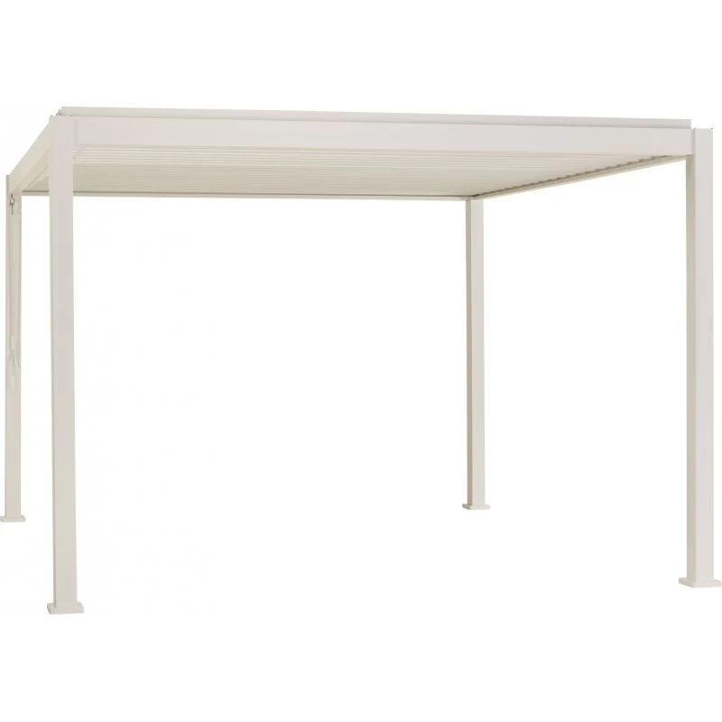 Pergola Bioclimatique Autoportante En Alu Blanc 3x3m Ombrea 4 Pergola Bioclimatique Autoportante En Alu Blanc 3x3m Ombrea – Image 4