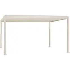 Nouvelles versions -Outdoor Soldes pergola bioclimatique autoportante en alu blanc 3x4m ombrea 1