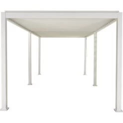 Pergola Bioclimatique Autoportante En Alu Blanc 3x6m Ombrea -Outdoor Soldes pergola bioclimatique autoportante en alu blanc 3x6m ombrea 4