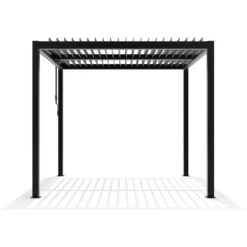 Pergola Bioclimatique Autoportante En Aluminium Anthracite 3x3m - X-METAL -Outdoor Soldes pergola bioclimatique autoportante en aluminium anthracite 3x3m x metal 5
