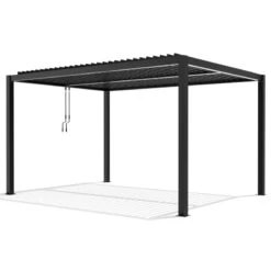 Pergola Bioclimatique Autoportante En Aluminium Anthracite 4x3m - X-METAL 11 Pergola Bioclimatique Autoportante En Aluminium Anthracite 4x3m - X-METAL -Outdoor Soldes pergola bioclimatique autoportante en aluminium anthracite 4x3m x metal 5