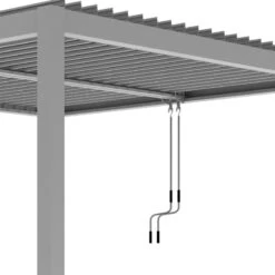 Pergola Bioclimatique Autoportante En Aluminium Gris Clair 4x3m - X-METAL -Outdoor Soldes pergola bioclimatique autoportante en aluminium gris clair 4x3m x metal 3