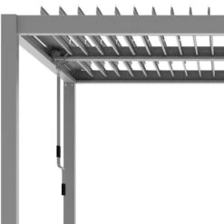 Pergola Bioclimatique Autoportante En Aluminium Gris Clair 4x3m - X-METAL -Outdoor Soldes pergola bioclimatique autoportante en aluminium gris clair 4x3m x metal 4