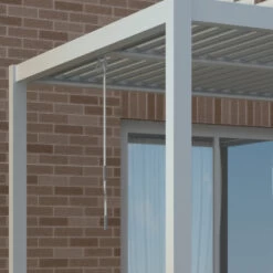 Pergola Bioclimatique Autoportante En Aluminium Gris Clair 4x4m - X-METAL -Outdoor Soldes pergola bioclimatique autoportante en aluminium gris clair 4x4m x metal 2