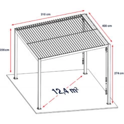 Pergola Bioclimatique En Aluminium Avec Lames Orientables Blanches TRAMONTO - DCB Garden 7 Pergola Bioclimatique En Aluminium Avec Lames Orientables Blanches TRAMONTO - DCB Garden -Outdoor Soldes pergola bioclimatique en aluminium avec lames orientables blanches tramonto dcb garden 3