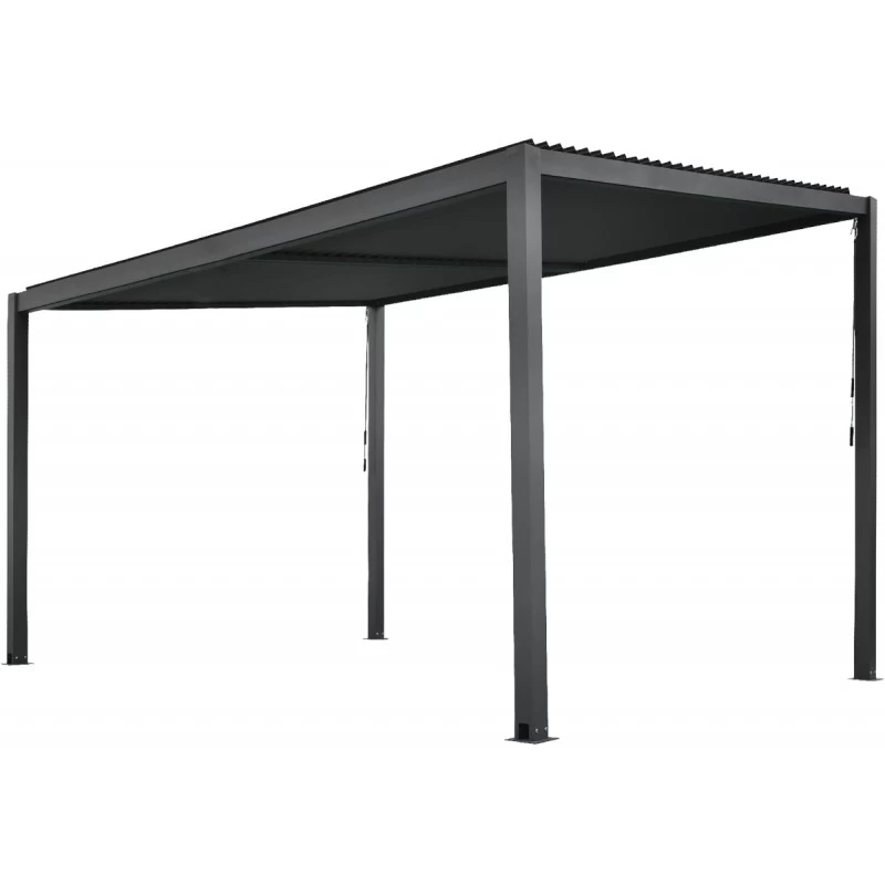 Pergola Bioclimatique En Aluminium Avec Lames Orientables Grises Anthracite TRAMONTO - DCB Garden 2 Pergola Bioclimatique En Aluminium Avec Lames Orientables Grises Anthracite TRAMONTO - DCB Garden – Image 2