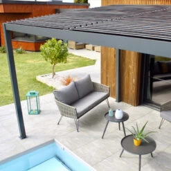 Pergola Bioclimatique En Aluminium Avec Lames Orientables Grises Anthracite TRAMONTO - DCB Garden 10 Pergola Bioclimatique En Aluminium Avec Lames Orientables Grises Anthracite TRAMONTO - DCB Garden -Outdoor Soldes pergola bioclimatique en aluminium avec lames orientables grises anthracite tramonto dcb garden 4