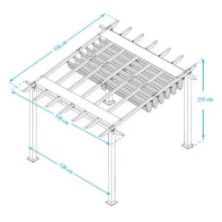 Pergola En Aluminium Blanc 350x350cm Florida – PARAGON OUTDOOR -Outdoor Soldes pergola en aluminium blanc 350x350cm florida paragon outdoor 2