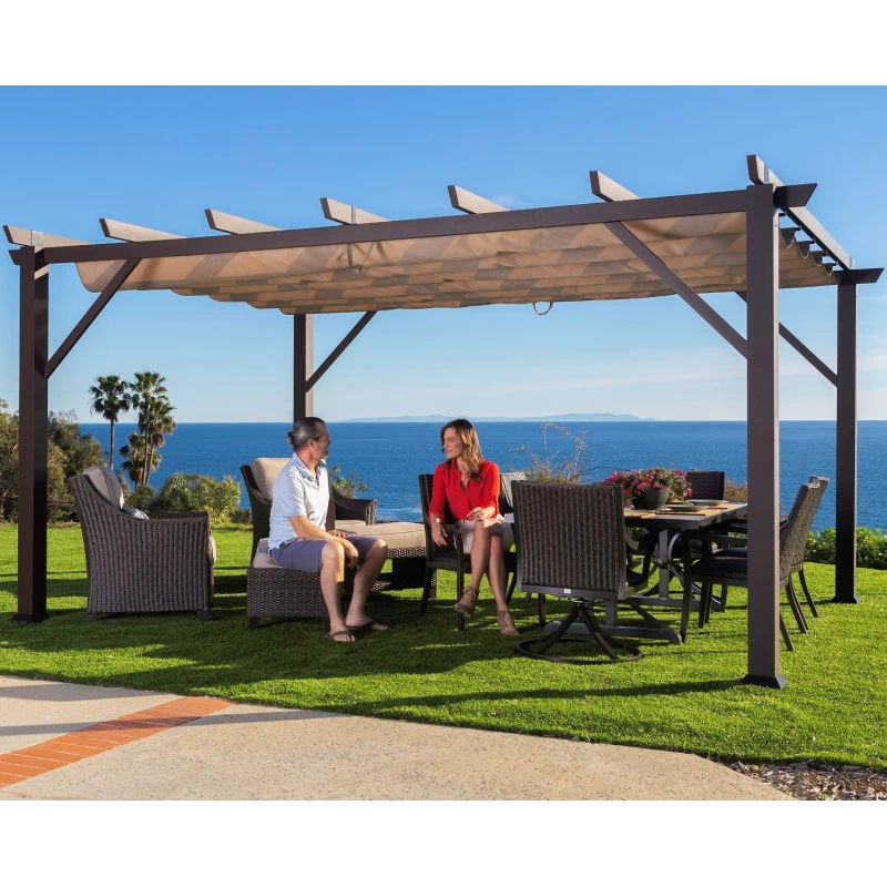 Pergola En Aluminium Marron Foncé 576x311,5cm Modena – PARAGON OUTDOOR 1 Pergola En Aluminium Marron Foncé 576x311,5cm Modena – PARAGON OUTDOOR