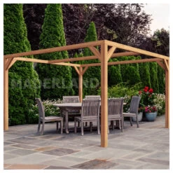 Pergola En Bois Lamellé-collé 250x250cm Tarragona – Maderland