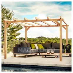 Pergola En Bois Lamellé-collé 300x300cm Linares – Maderland