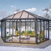 Pergola Fermée En Aluminium Et Polycarbonate 517x595cm Garda™ - Palram - Canopia