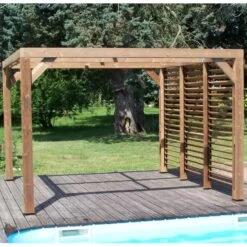 Pergola THERMAUVENT 10,67m² Paroi Avec Ventelles Mobiles HABRITA 10 Pergola THERMAUVENT 10,67m² Paroi Avec Ventelles Mobiles HABRITA -Outdoor Soldes pergola thermauvent 1067m paroi avec ventelles mobiles habrita 4
