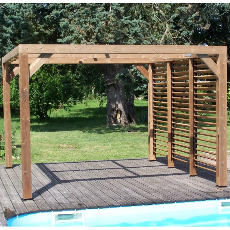 Pergola THERMAUVENT 10,67m² Paroi Avec Ventelles Mobiles HABRITA 5 Pergola THERMAUVENT 10,67m² Paroi Avec Ventelles Mobiles HABRITA – Image 5
