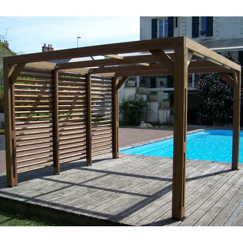 Pergola THERMAUVENT 10,67m² Paroi Avec Ventelles Mobiles HABRITA 1 Pergola THERMAUVENT 10,67m² Paroi Avec Ventelles Mobiles HABRITA