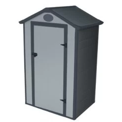 Petit Abri De Jardin En Résine Gris 1,34m² + Kit De Fondation - JOBU -Outdoor Soldes petit abri de jardin en resine gris 139m kit de fondation jobu 5
