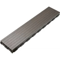 Plancher En Bois Composite - Lot De 0,6m² - Lames Clipsables - Gris - Compolife -Outdoor Soldes plancher en bois composite lot de 06m lames clipsables gris compolife 2