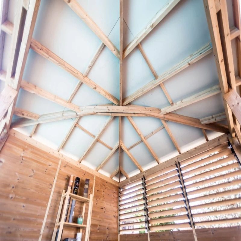 Pool House En Bois Thermo Traité 12,32m² BLUETERM, 1 Paroi Mur Plein, 1 Paroi Ventelles, 2 Parois Comptoirs - HABRITA 6 Pool House En Bois Thermo Traité 12,32m² BLUETERM, 1 Paroi Mur Plein, 1 Paroi Ventelles, 2 Parois Comptoirs - HABRITA – Image 6