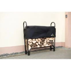 Porte-bûches 120cm En Acier Capacité De Charge De 500kg Avec Couverture - Shelter Logic -Outdoor Soldes porte buches 120cm en acier capacite de charge de 500kg avec couverture shelter logic 3