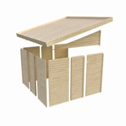 Remise Adossée Juist 2 En Bois Certifié 3,28m² - Karibu -Outdoor Soldes remise adossee juist 2 en bois certifie 328m karibu 4