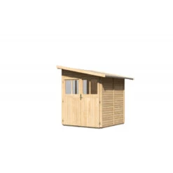 Remise Adossée Juist 2 En Bois Certifié 3,28m² - Karibu -Outdoor Soldes remise adossee juist 2 en bois certifie 328m karibu 5