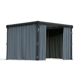 Rideaux En Polyester Gris Pour Pergolas Palermo 3000/3500/3600 + Milano 3000 + Martinique 3600 - Palram - Canopia 10 Rideaux En Polyester Gris Pour Pergolas Palermo 3000/3500/3600 + Milano 3000 + Martinique 3600 - Palram - Canopia -Outdoor Soldes rideaux en polyester gris pour pergola palermo 3000 palram 4