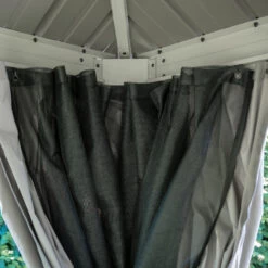 Rideaux Occultants En Polyester Champagne Pour Pergola Messina 10x12 - SOJAG -Outdoor Soldes rideaux occultants en polyester champagne pour pergola messina 10x12 sojag 1 4