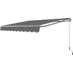 Store Banne Manuel 295x200cm EASY Toile Polyester Grise - X-METAL -Outdoor Soldes store banne manuel 295x200cm easy toile polyester grise x metal 5