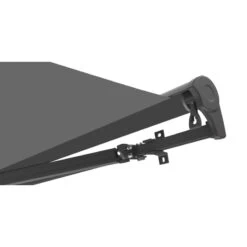 Store Banne Manuel 350x250cm DECO Toile Polyester Grise - X-METAL -Outdoor Soldes store banne manuel 350x250cm deco toile polyester grise x metal 2