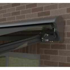 Store Banne Manuel 350x250cm DECO Toile Polyester Grise - X-METAL -Outdoor Soldes store banne manuel 350x250cm deco toile polyester grise x metal 5